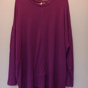 Women's Long Sleeve Plus Size Light Sweater Pink 18/20